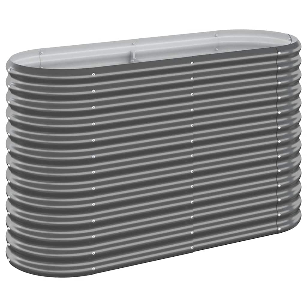 Casella di pianificazione Vidaxl 114x40x68 cm in polvere con antracite in acciaio rivestito
