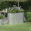 Vidaxl Planning Box 114x40x68 cm en polvo -acero de acero de color plateado