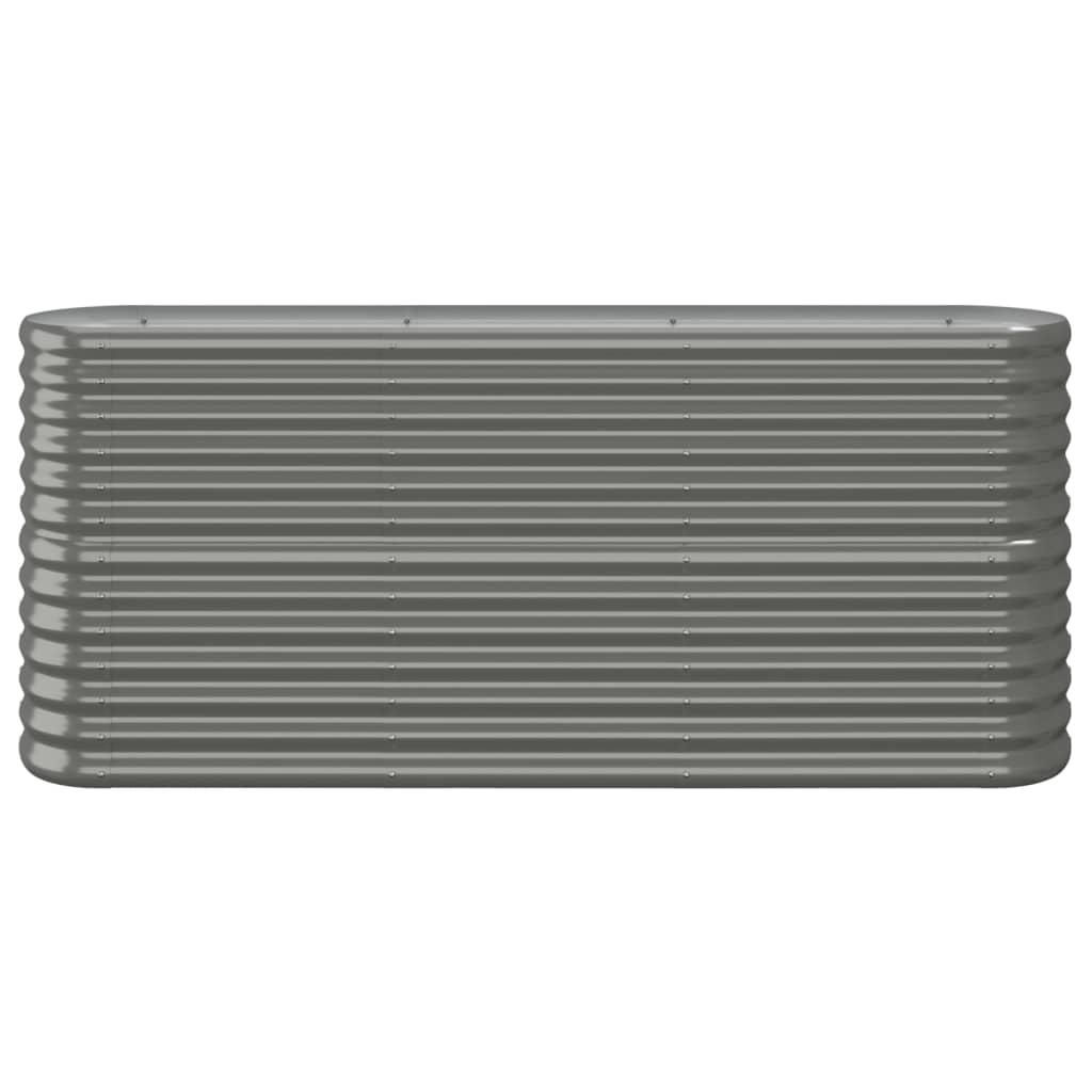 Vidaxl plantenbak 152x40x68 cm gegalvaniseerd staal grijs