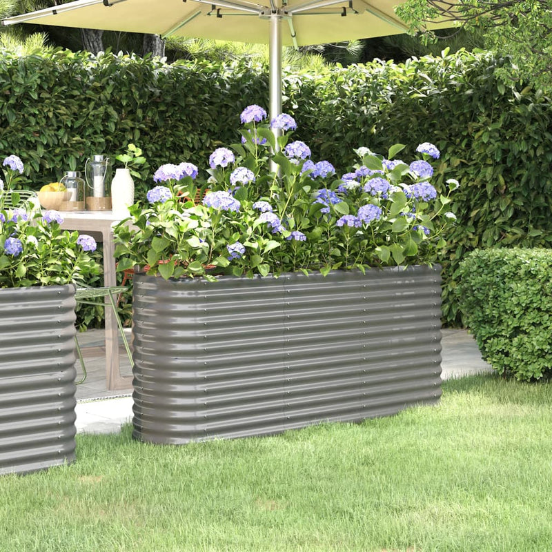 Vidaxl fioriera 152x40x68 cm in polvere grigio ricoperto
