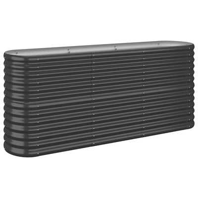 Vidaxl Planning Box 152x40x68 cm in polvere con antracite in acciaio rivestito