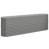 Scatola di pianificazione Vidaxl 224x40x68 cm in polvere grigio rivestito
