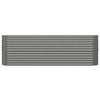Scatola di pianificazione Vidaxl 224x40x68 cm in polvere grigio rivestito