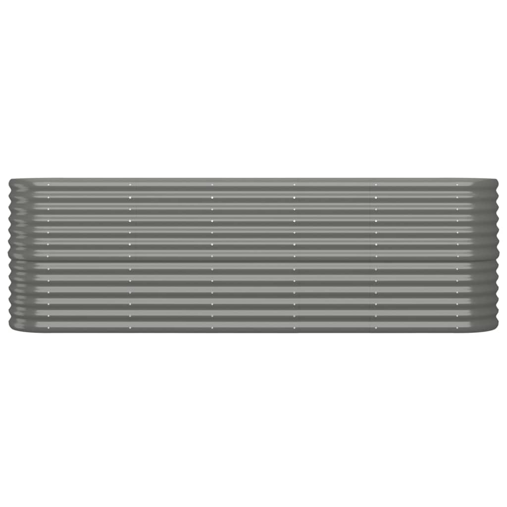 Vidaxl plantenbak 224x40x68 cm gegalvaniseerd staal grijs