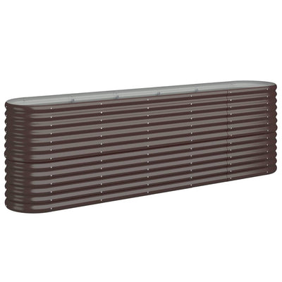 Casella di pianificazione Vidaxl 224x40x68 cm in polvere ricoperta di marrone rivestito