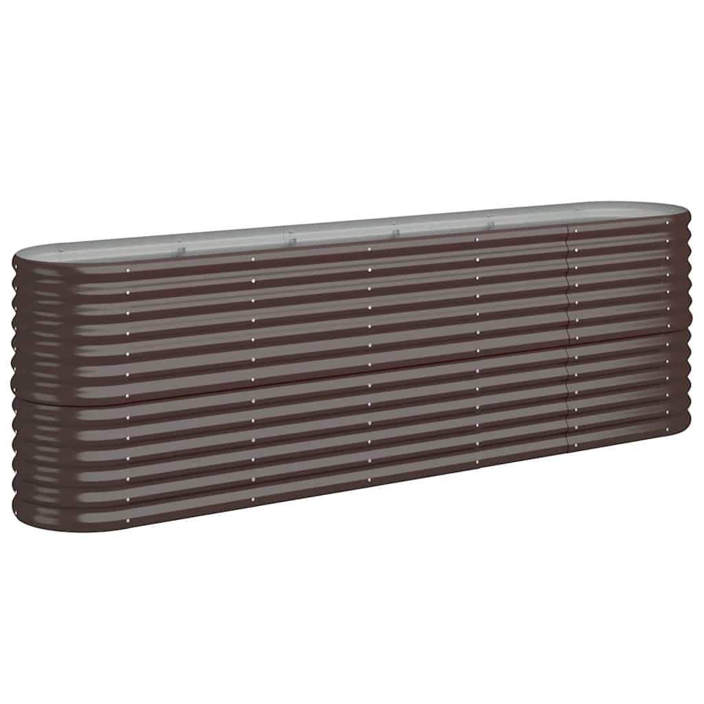 Vidaxl plantenbak 224x40x68 cm gegalvaniseerd staal bruin