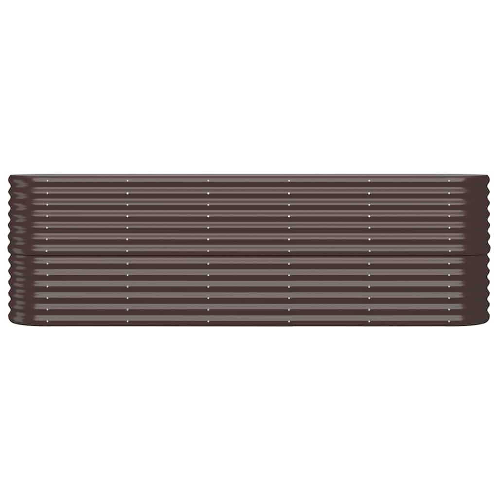Vidaxl plantenbak 224x40x68 cm gegalvaniseerd staal bruin