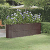 Casella di pianificazione Vidaxl 224x40x68 cm in polvere ricoperta di marrone rivestito