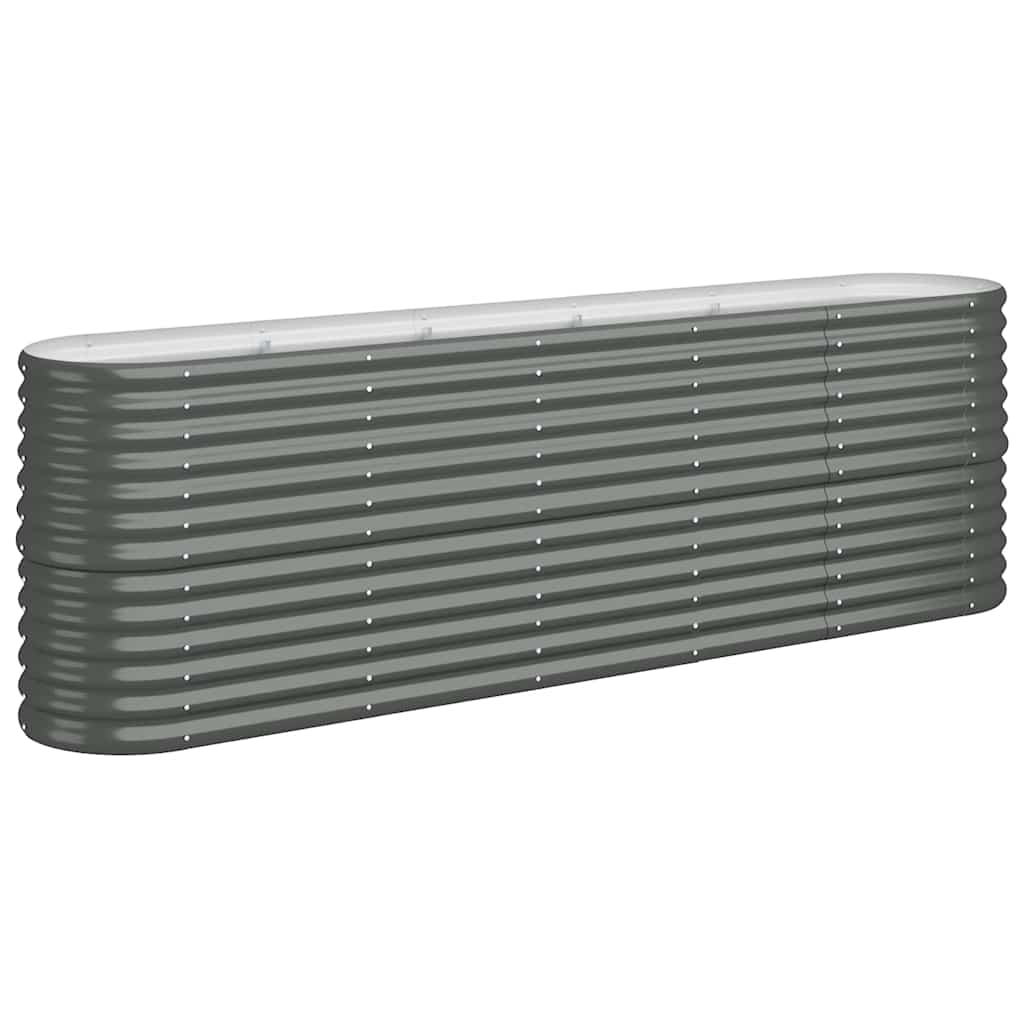 Vidaxl plantenbak 224x40x68 cm gegalvaniseerd staal antracietkleurig