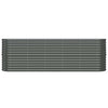 Vidaxl Planning Box 224x40x68 cm in polvere antracite in acciaio rivestito
