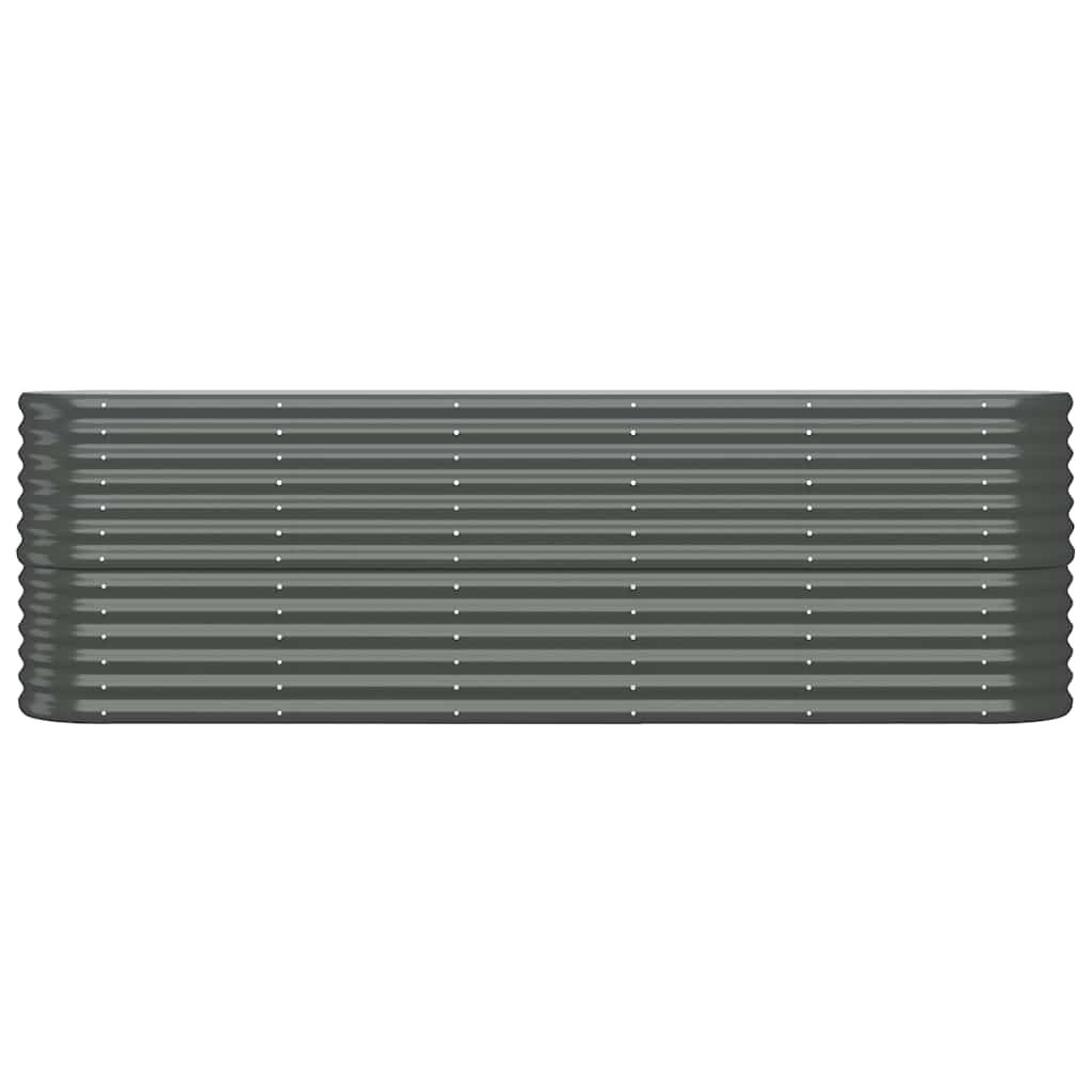 Vidaxl plantenbak 224x40x68 cm gegalvaniseerd staal antracietkleurig
