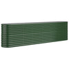 Casella di pianificazione Vidaxl 260x40x68 cm in polvere verdi in acciaio rivestito