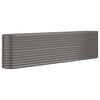 Casella di pianificazione Vidaxl 260x40x68 cm in polvere grigio rivestito