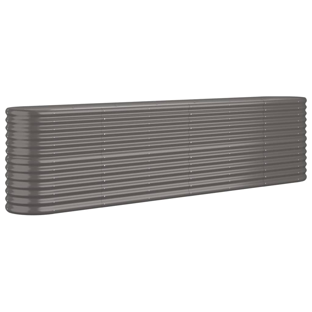 Casella di pianificazione Vidaxl 260x40x68 cm in polvere grigio rivestito