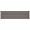 Casella di pianificazione Vidaxl 260x40x68 cm in polvere grigio rivestito