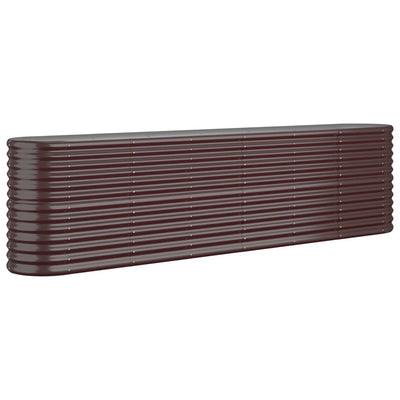 Casella di pianificazione Vidaxl 260x40x68 cm in polvere ricoperta di marrone rivestito