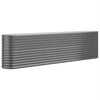 Casella di pianificazione Vidaxl 260x40x68 cm in polvere con antracite in acciaio rivestito