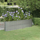 Vidaxl Planning Box 260x40x68 cm en polvo -acero cubierto de plata de color