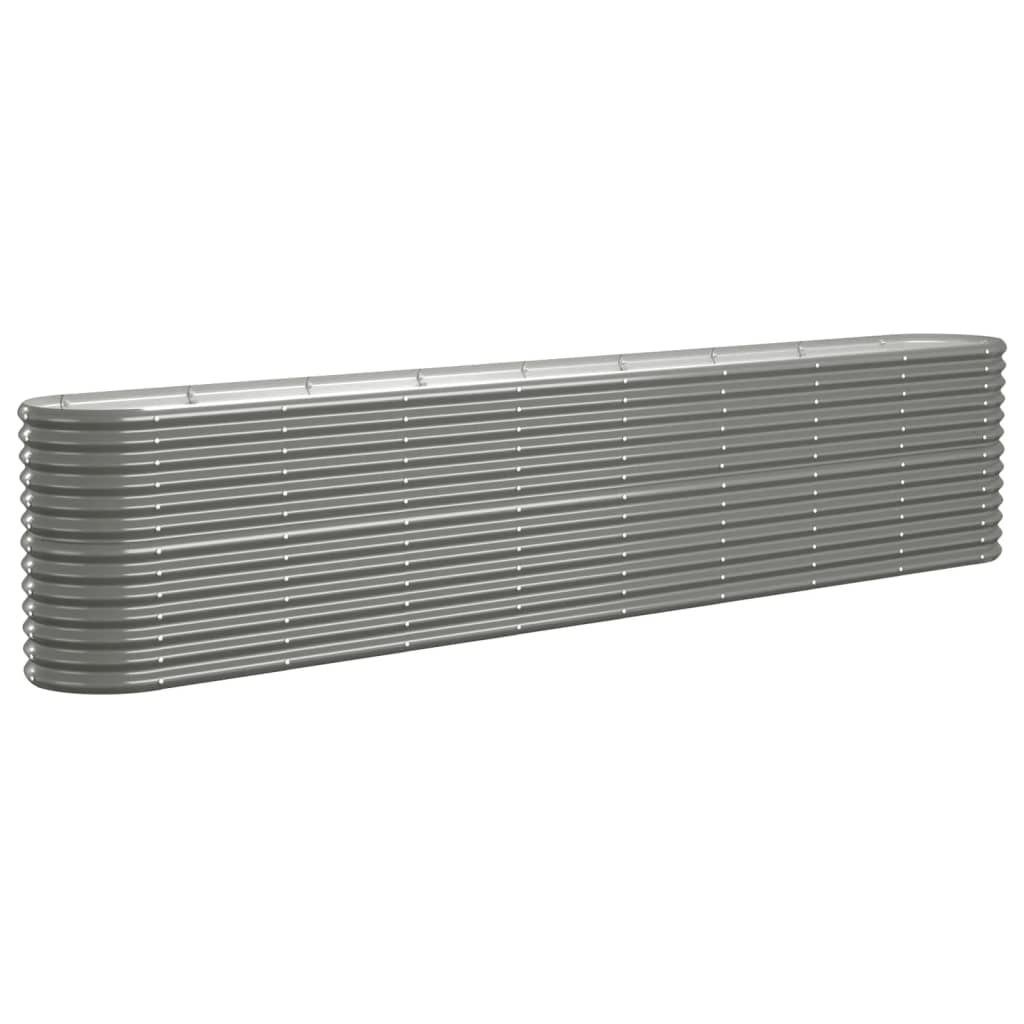 Vidaxl plantenbak 332x40x68 cm gegalvaniseerd staal grijs