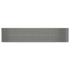 Vidaxl fioriera 332x40x68 cm in polvere grigio in acciaio rivestito