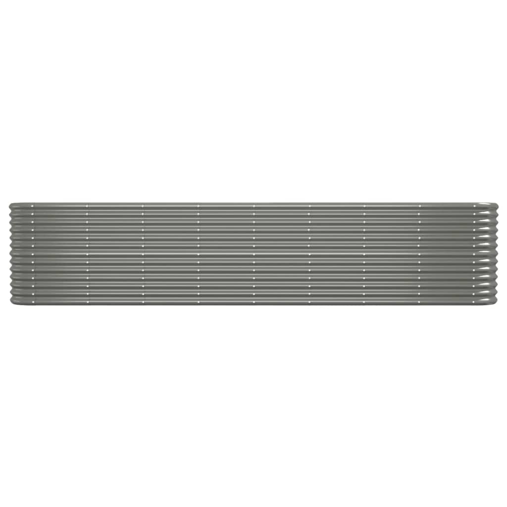 Vidaxl plantenbak 332x40x68 cm gegalvaniseerd staal grijs