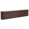 Vidaxl fioriera 332x40x68 cm in polvere in acciaio rivestito