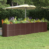 Vidaxl fioriera 332x40x68 cm in polvere in acciaio rivestito