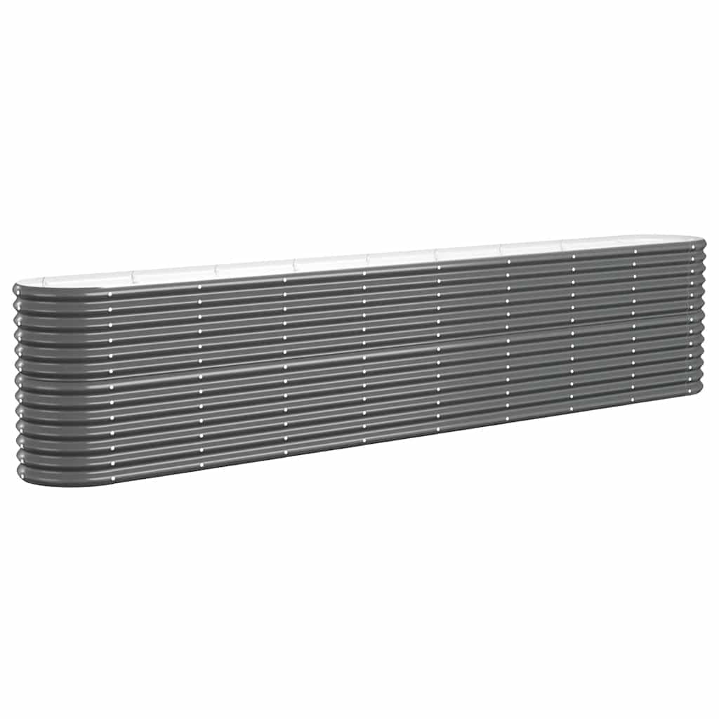 Vidaxl plantenbak 332x40x68 cm gegalvaniseerd staal antracietkleurig