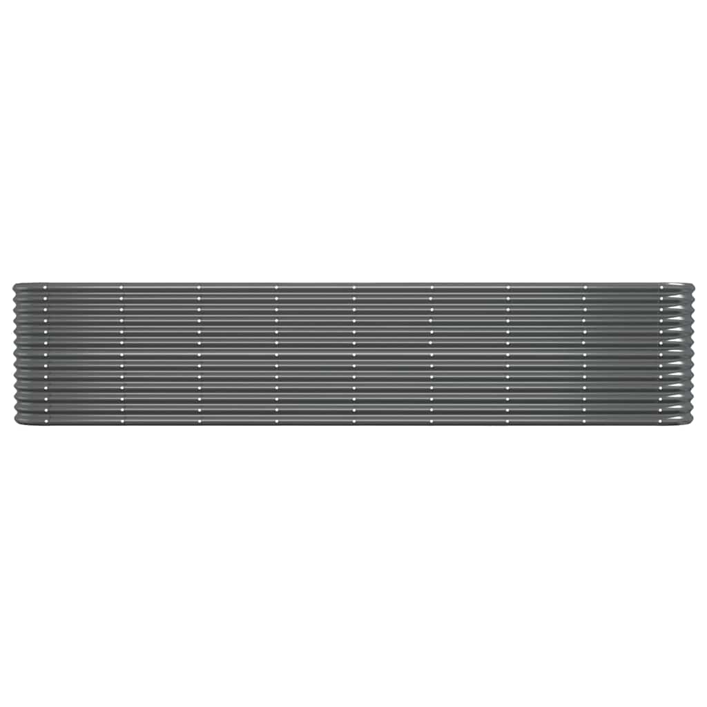 Vidaxl plantenbak 332x40x68 cm gegalvaniseerd staal antracietkleurig