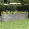 Vidaxl plantenbak 332x40x68 cm gegalvaniseerd staal zilverkleurig