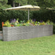 Vidaxl fioriera 332x40x68 cm in polvere colorata in acciaio rivestito