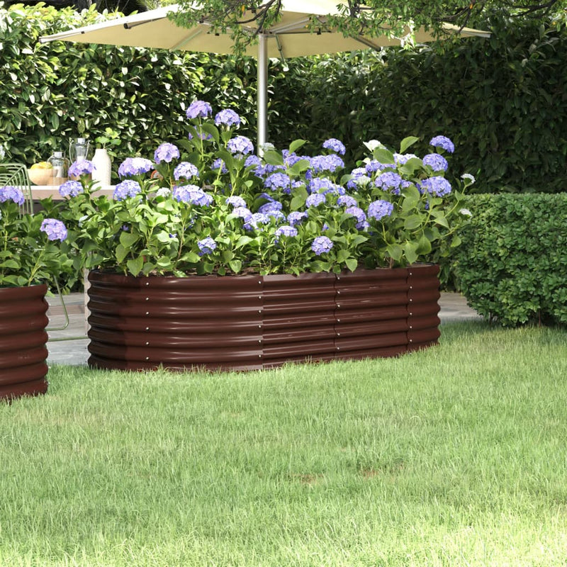 Casella di pianificazione Vidaxl 152x80x36 cm in polvere ricoperta di marrone rivestito