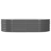 Vidaxl fioriera 152x80x36 cm in polvere antracite in acciaio rivestito