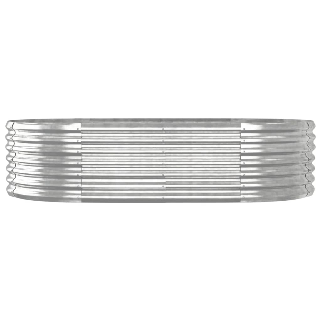 Vidaxl plantenbak 152x80x36 cm gegalvaniseerd staal zilverkleurig