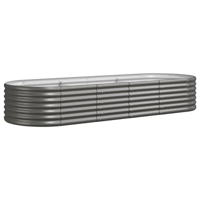 Scatola di pianificazione Vidaxl 224x80x36 cm in polvere grigio rivestito