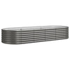 Scatola di pianificazione Vidaxl 224x80x36 cm in polvere grigio rivestito