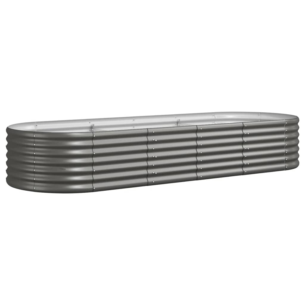 Vidaxl plantenbak 224x80x36 cm gegalvaniseerd staal grijs