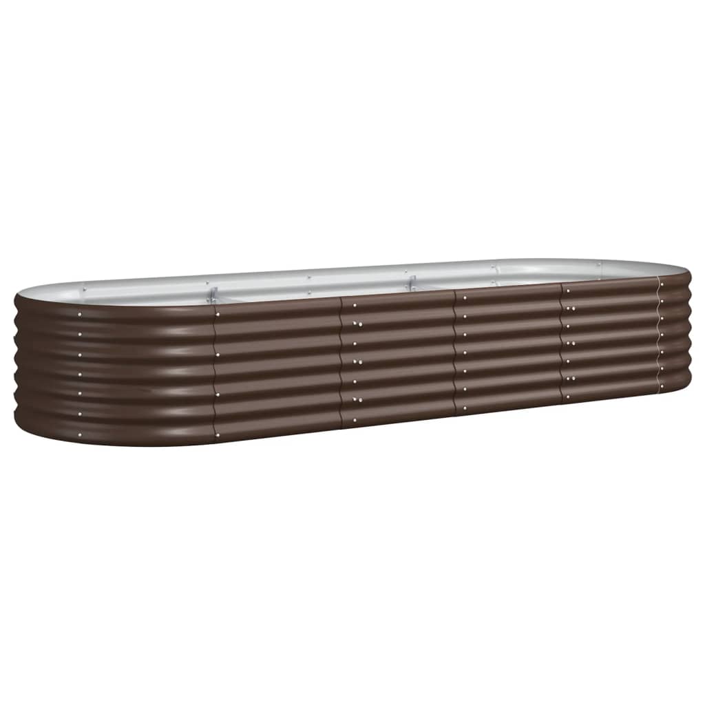 Casella di pianificazione Vidaxl 224x80x36 cm in polvere ricoperta di marrone ricoperto