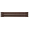 Casella di pianificazione Vidaxl 224x80x36 cm in polvere ricoperta di marrone ricoperto