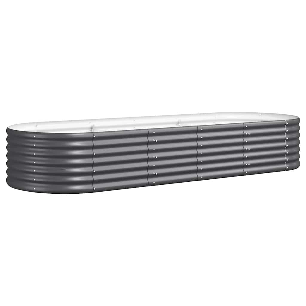 Vidaxl plantenbak 224x80x36 cm gegalvaniseerd staal antracietkleurig