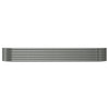 Scatola di pianificazione Vidaxl 296x80x36 cm in polvere grigio in acciaio rivestito