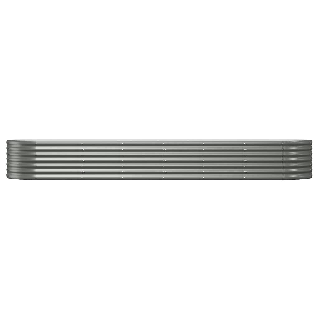 Vidaxl plantenbak 296x80x36 cm gegalvaniseerd staal grijs