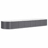 Scatola di pianificazione Vidaxl 296x80x36 cm in polvere con antracite in acciaio rivestito
