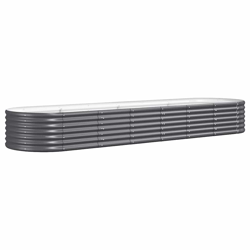 Vidaxl Planning Box 296x80x36 cm en polvo -acero recubierto de antracita