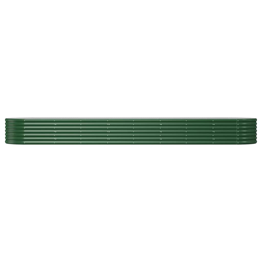 Vidaxl plantenbak 368x80x36 cm gegalvaniseerd staal groen