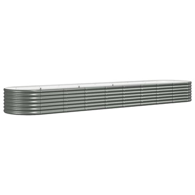 Vidaxl fioriera 368x80x36 cm in polvere grigio ricoperto