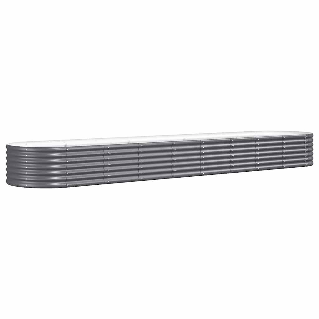 Vidaxl Planning Box 368x80x36 cm in polvere con antracite in acciaio rivestito