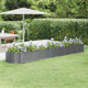 Vidaxl plantenbak 368x80x36 cm gegalvaniseerd staal antracietkleurig