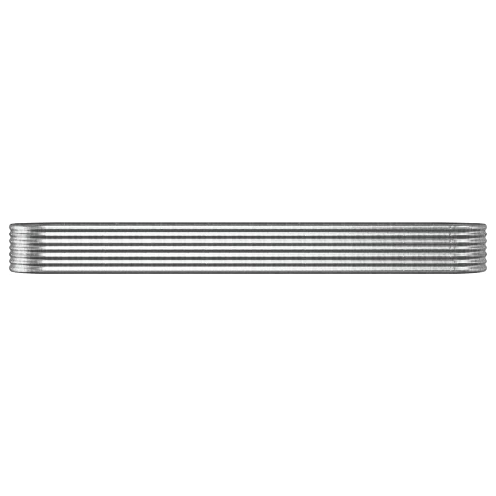 Vidaxl plantenbak 368x80x36 cm gegalvaniseerd staal zilverkleurig