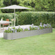 Vidaxl plantenbak 368x80x36 cm gegalvaniseerd staal zilverkleurig